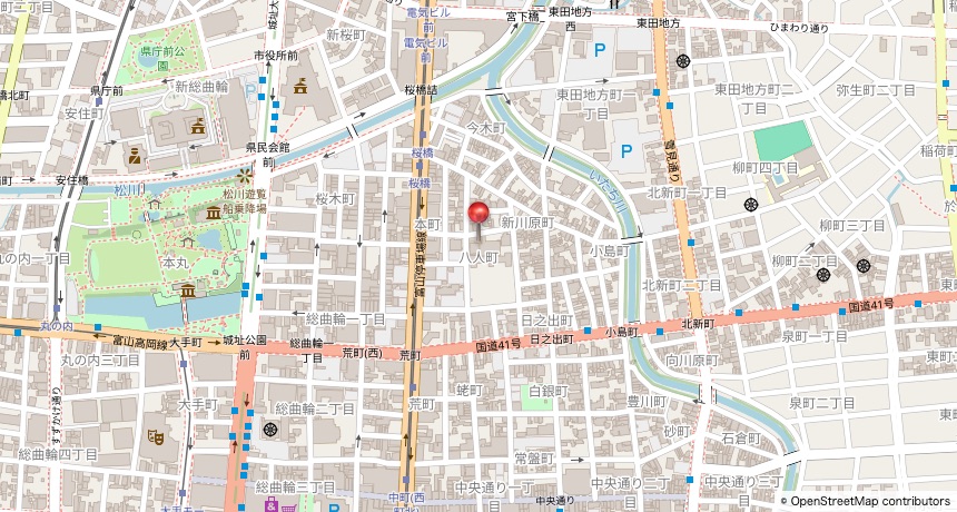 おやとこきっず周辺の地図（富山市八人町）